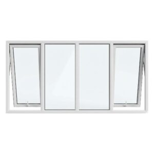 top hung, twin fixed, top hung upvc casement window
