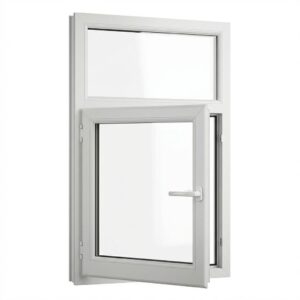 uPVC Side-Hung Casement Window with Fixed Top Light