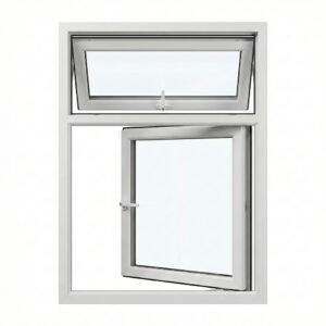 upvc window top vent and side hung opening