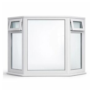 3 Panel uPVC Bay Window with Side Top Vents