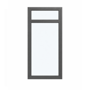 Aluminium Double Fixed Window with Top and Bottom Panels