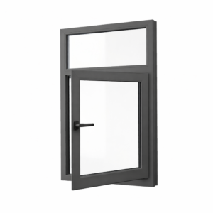 Aluminium Side-Hung Casement Window with Fixed Top Light