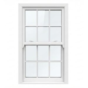 uPVC Sliding Sash Window with Triple-Pane Top and Bottom