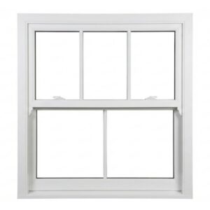 uPVC Sliding Sash Window with Triple-Pane Top and Double-Pane Bottom